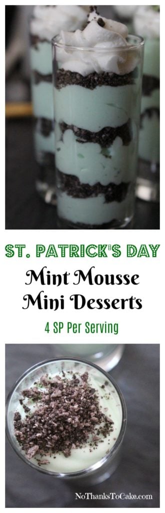 St. Patrick’s Day Mint Mousse Mini Desserts